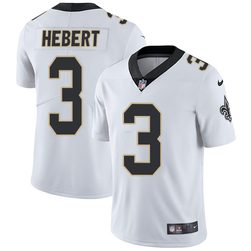 Nike Saints #3 Bobby Hebert White Men's Stitched NFL Vapor Untouchable Limited Jersey